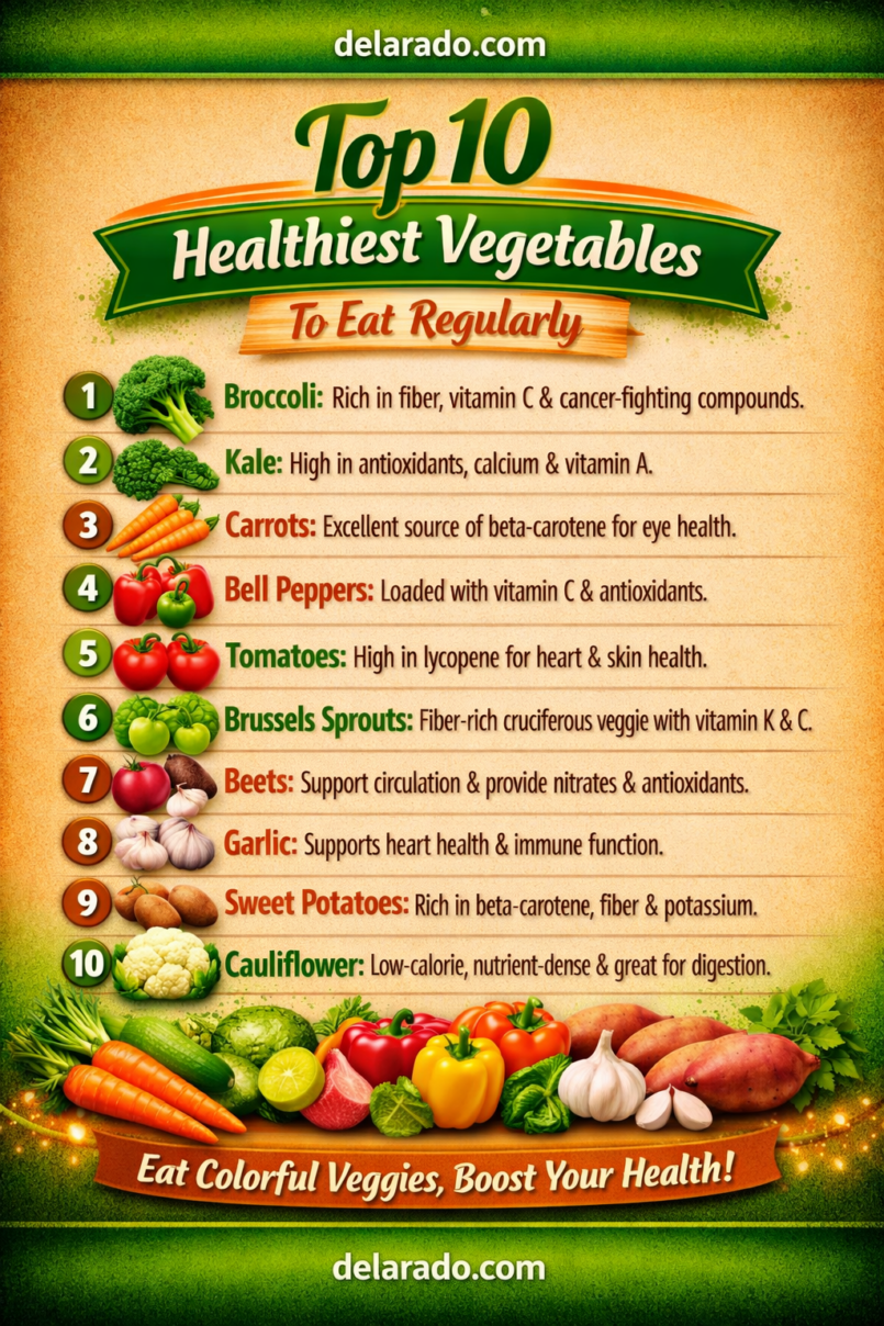 Top 10 Healthiest Vegetables