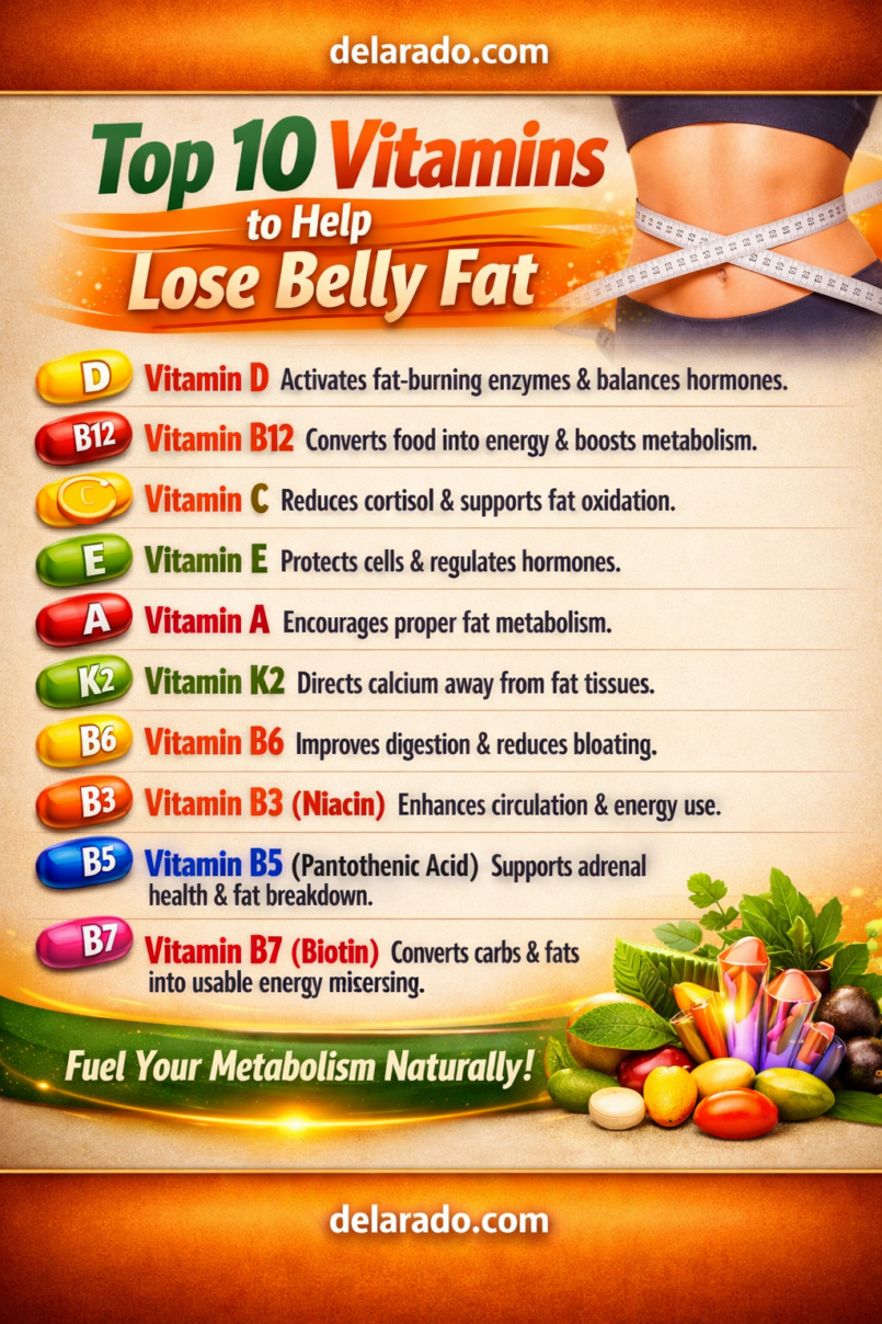 Top 10 Vitamins to Help Lose Belly Fat