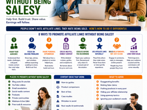How to Promote Affiliate Links Without Being Salesy